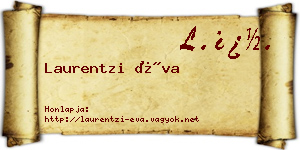 Laurentzi Éva névjegykártya