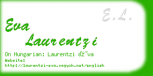 eva laurentzi business card